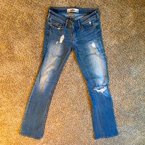 Hollister Straight Boot Leg Blue Jeans